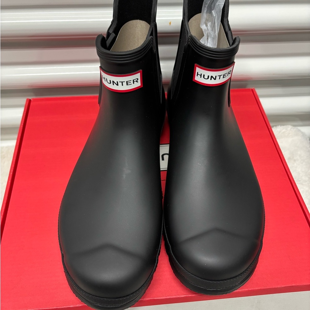 Hunter Black Ankle Boots - Picture 3 of 10